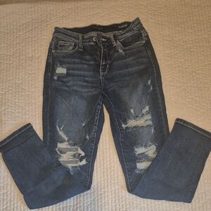 Judy Blue Boyfriend Jeans Distressed Blue Size 5/27